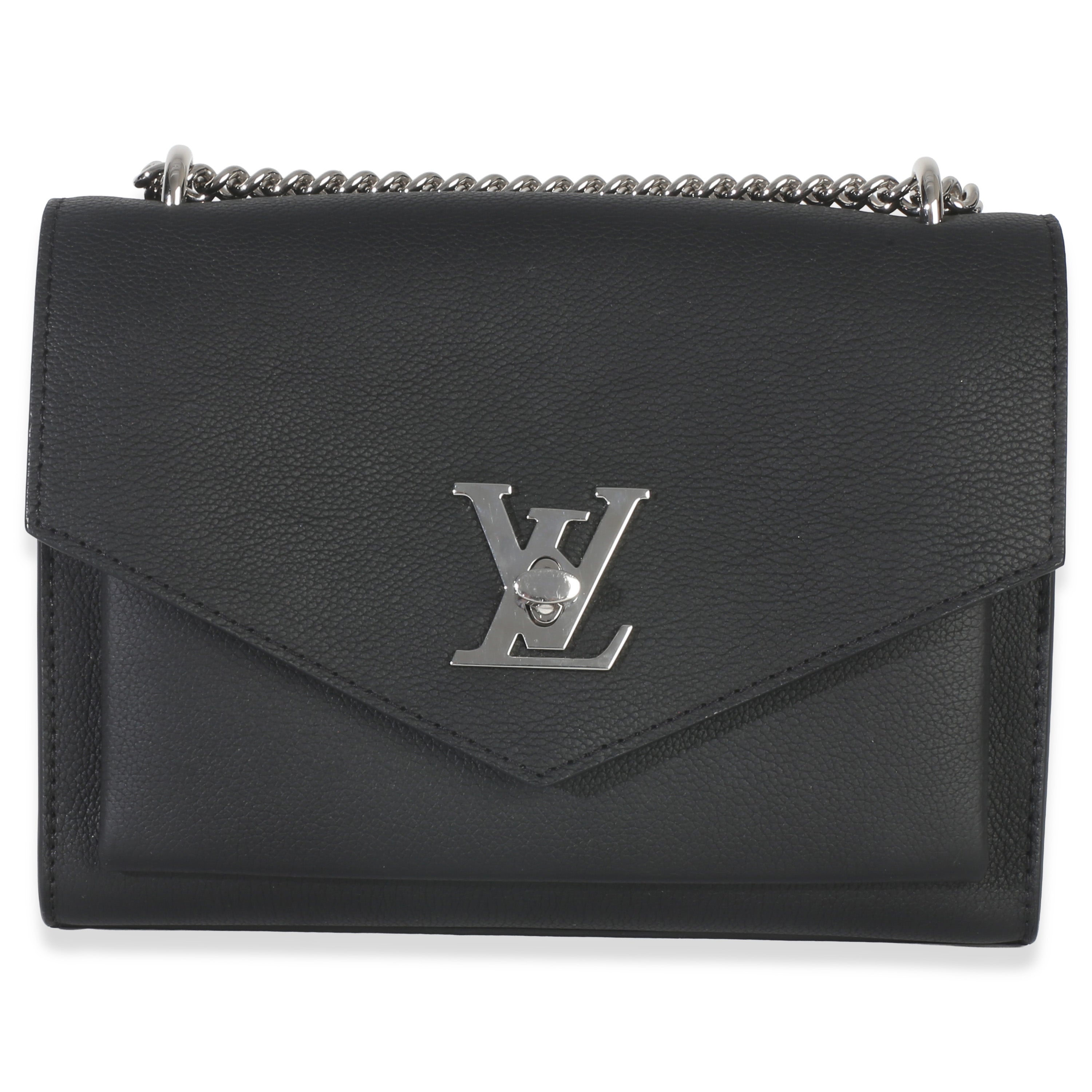 Louis Vuitton Black Soft Calfskin Mylockme Chain Bag BB