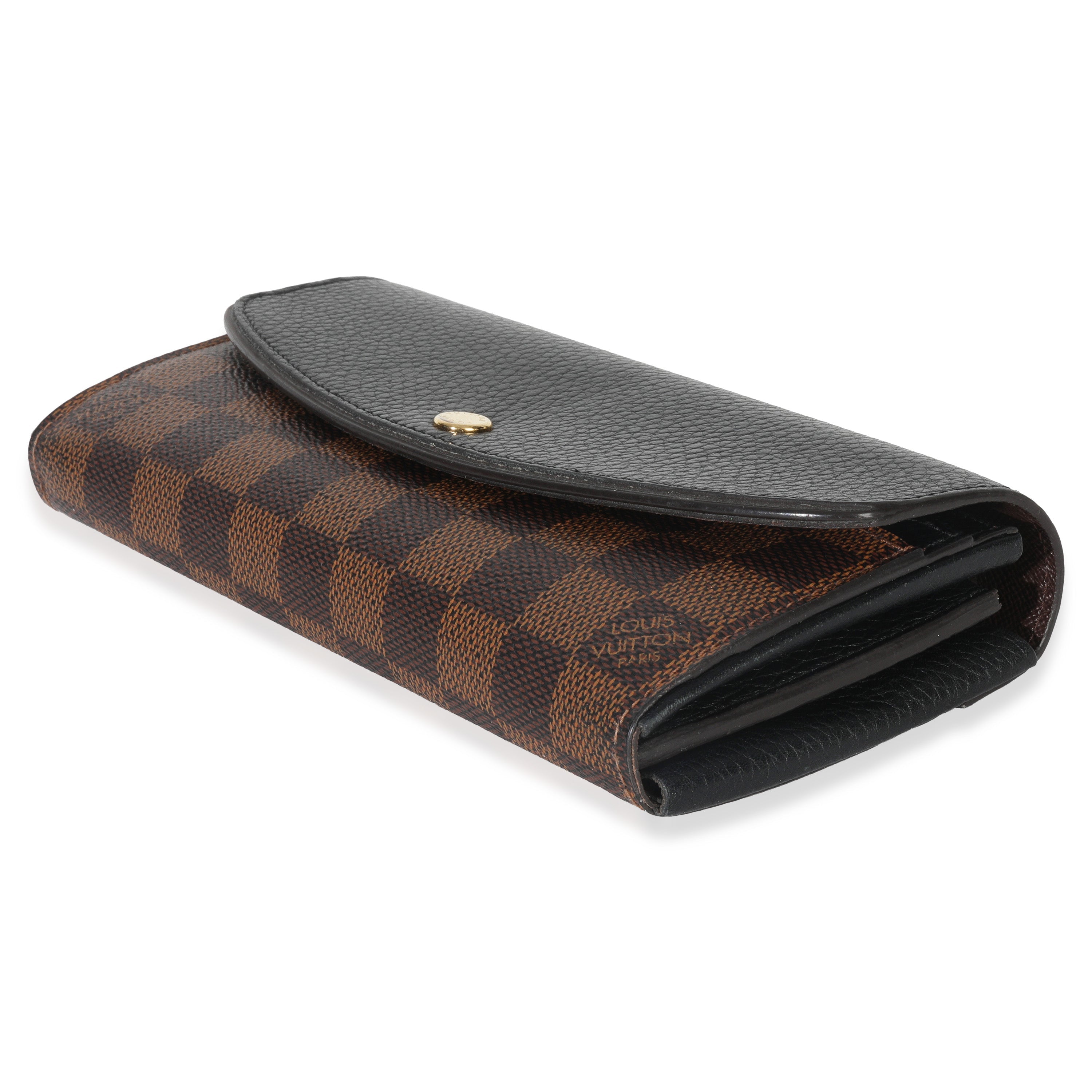 Louis Vuitton Black Damier Ebene Canvas Normandy Wallet