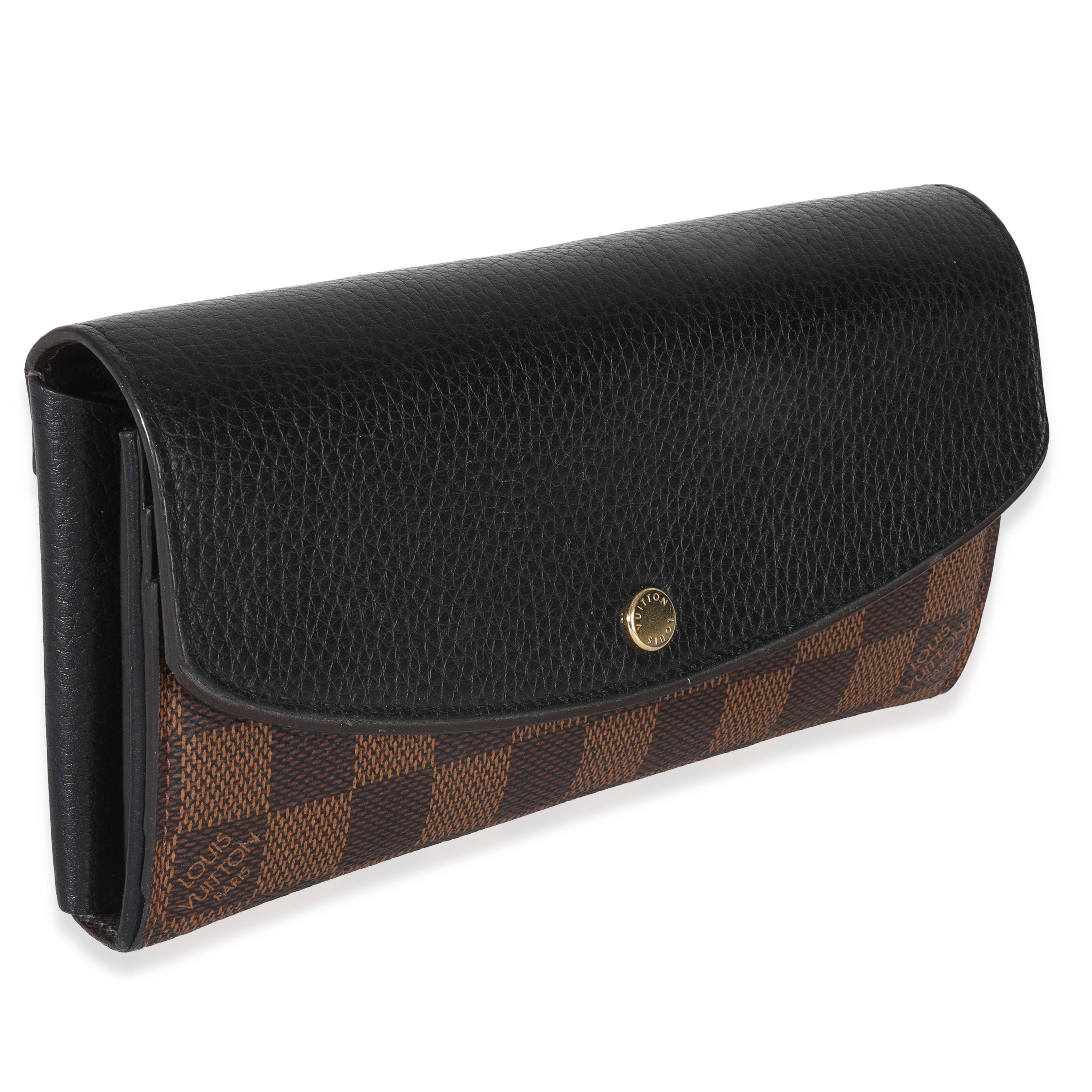 Louis Vuitton Black Damier Ebene Canvas Normandy Wallet