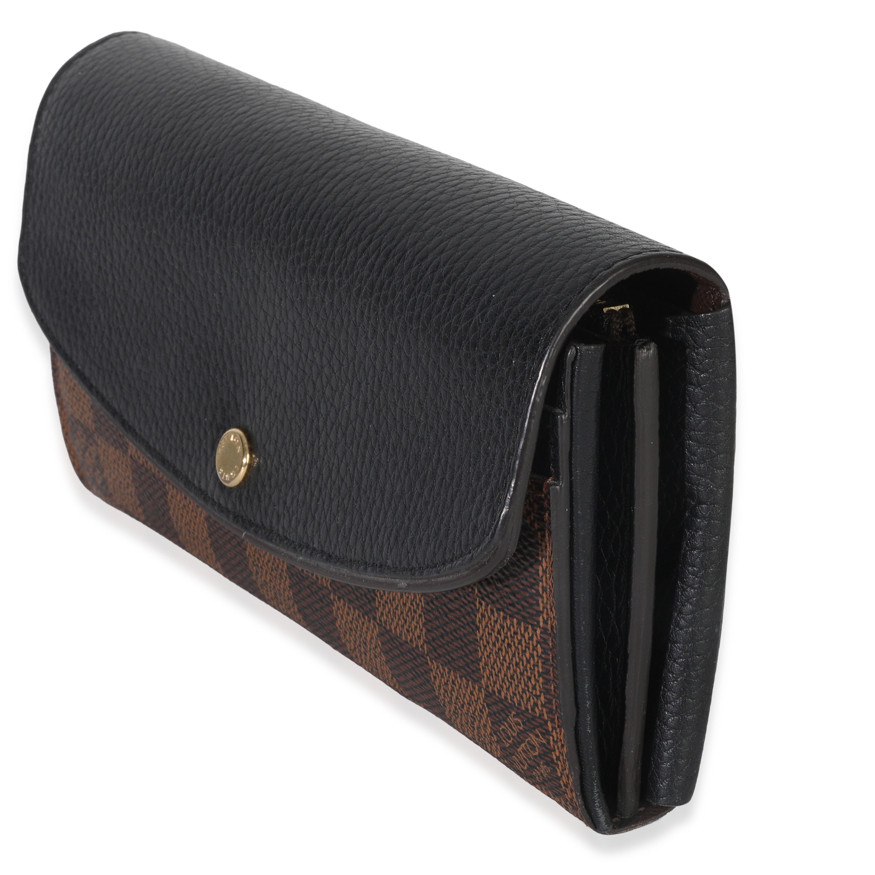 Louis Vuitton Black Damier Ebene Canvas Normandy Wallet