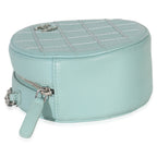 Chanel Teal Ultimate Stitch Lambskin Round Clutch On Chain