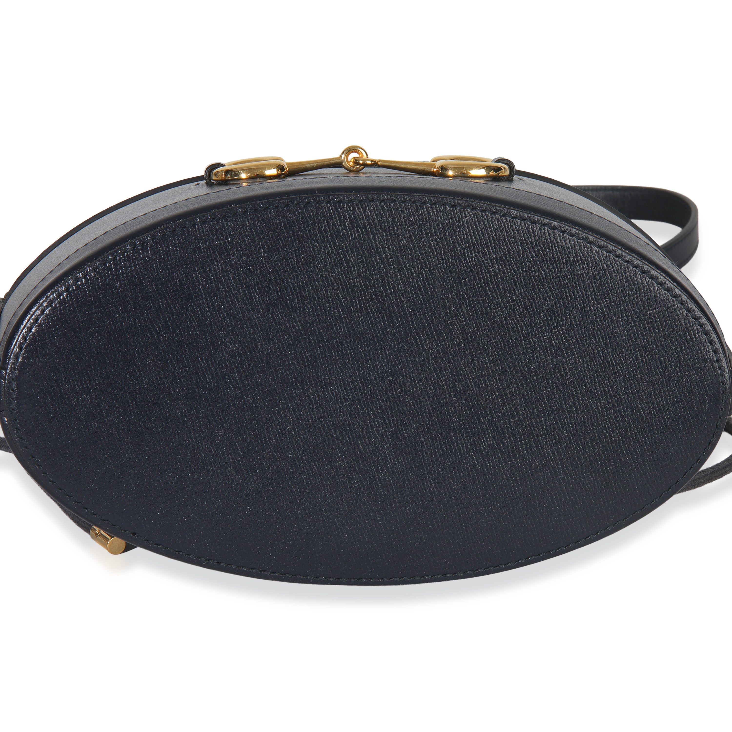 Gucci Red Navy Calfskin Horsebit 1955 Drawstring Bucket Bag
