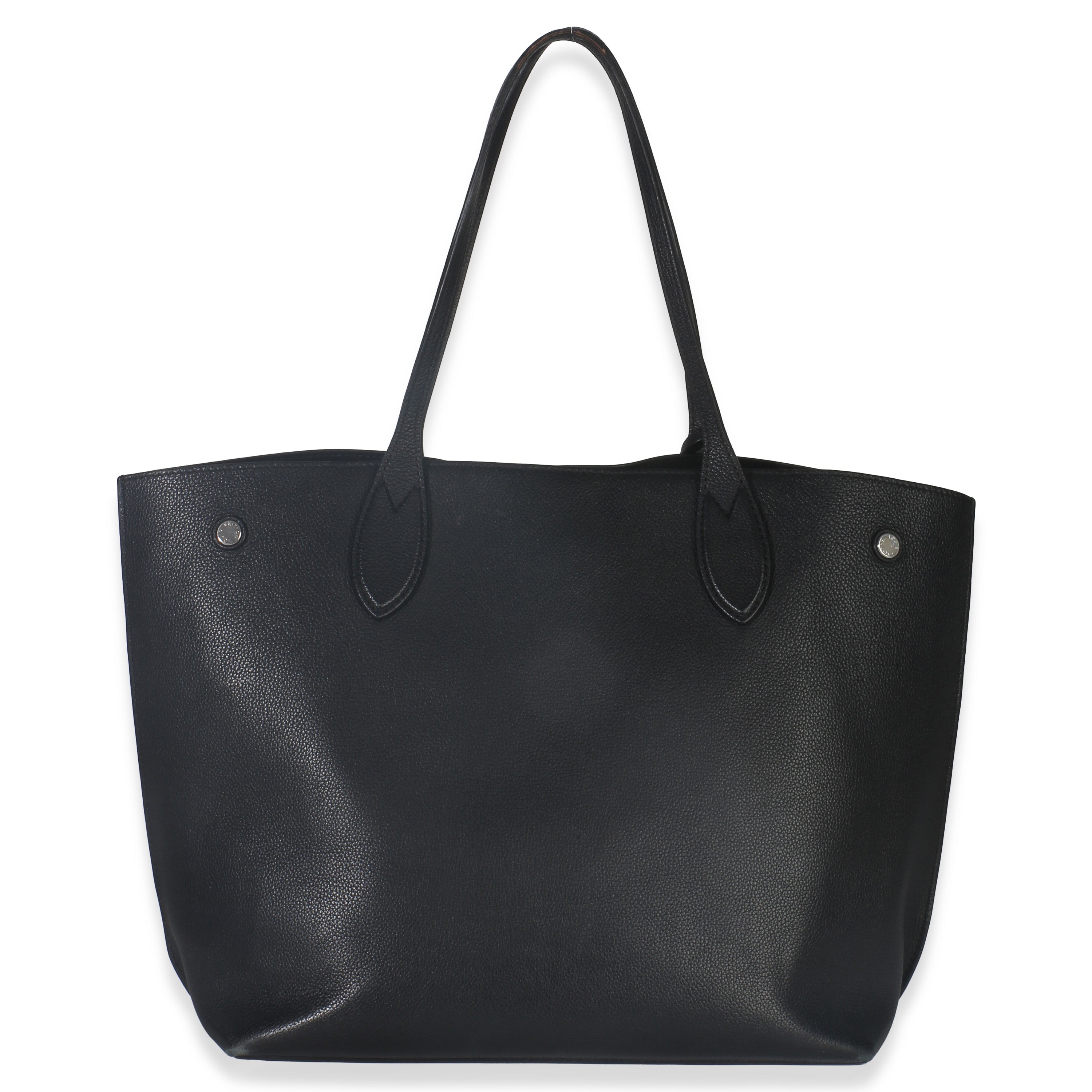 Louis Vuitton Black Grained Calfskin Lockme Cabas Tote