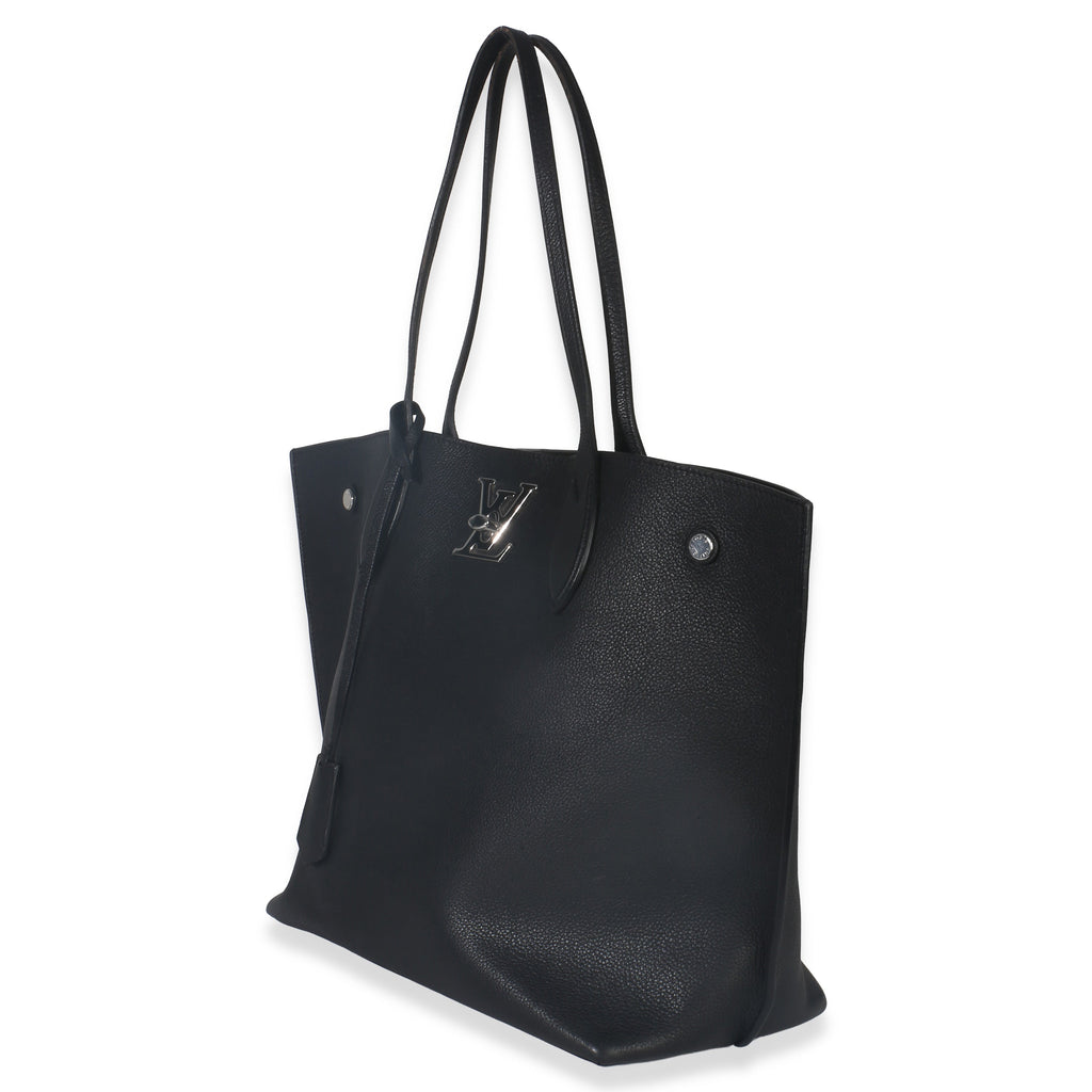Louis Vuitton Black Grained Calfskin Lockme Cabas Tote