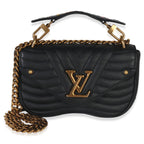 Louis Vuitton Black Quilted Calfskin New Wave Chain Bag PM