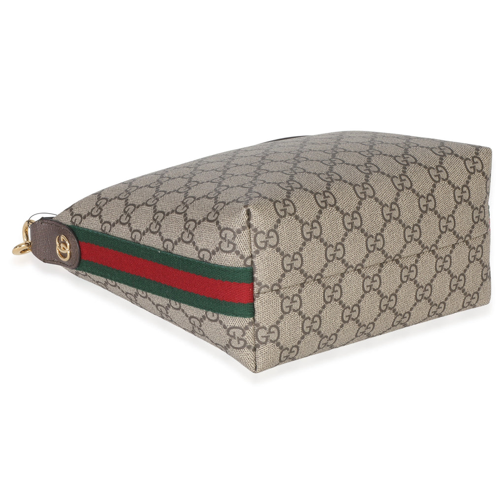Gucci Beige Ebony GG Supreme Monogram Canvas Super Mini Ophidia Shoulder Bag