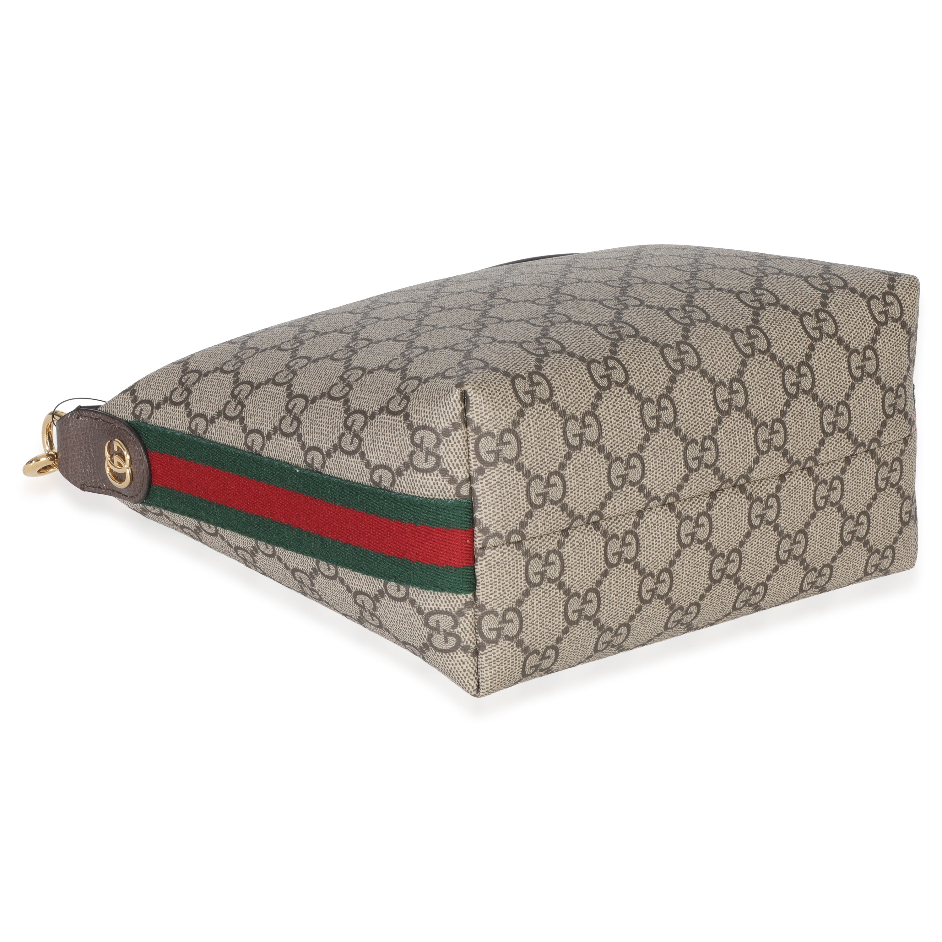 Gucci Beige Ebony GG Supreme Monogram Canvas Super Mini Ophidia Shoulder Bag