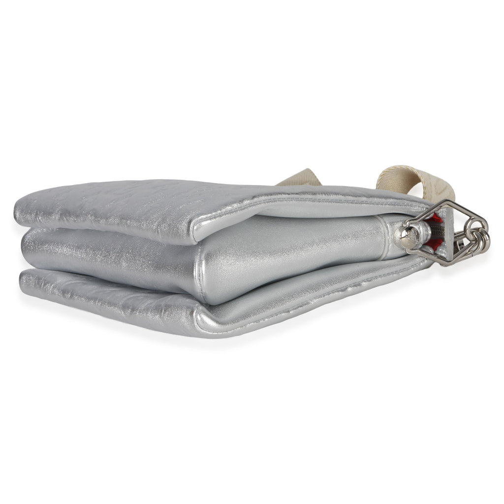 Louis Vuitton Silver Metallic Monogram Embossed Lambskin Coussin PM