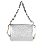 Louis Vuitton Silver Metallic Monogram Embossed Lambskin Coussin PM