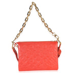 Louis Vuitton Red Monogram Embossed Lambskin Coussin PM