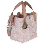 Christian Dior Rose Des Vents Tweed Small Toujours Vertical Tote