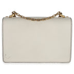 Christian Dior Off White Grained Calfskin JAdior Chain Flap Bag