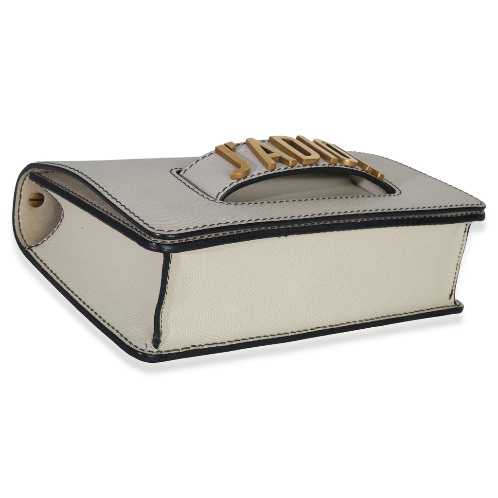 Christian Dior Off White Grained Calfskin JAdior Chain Flap Bag