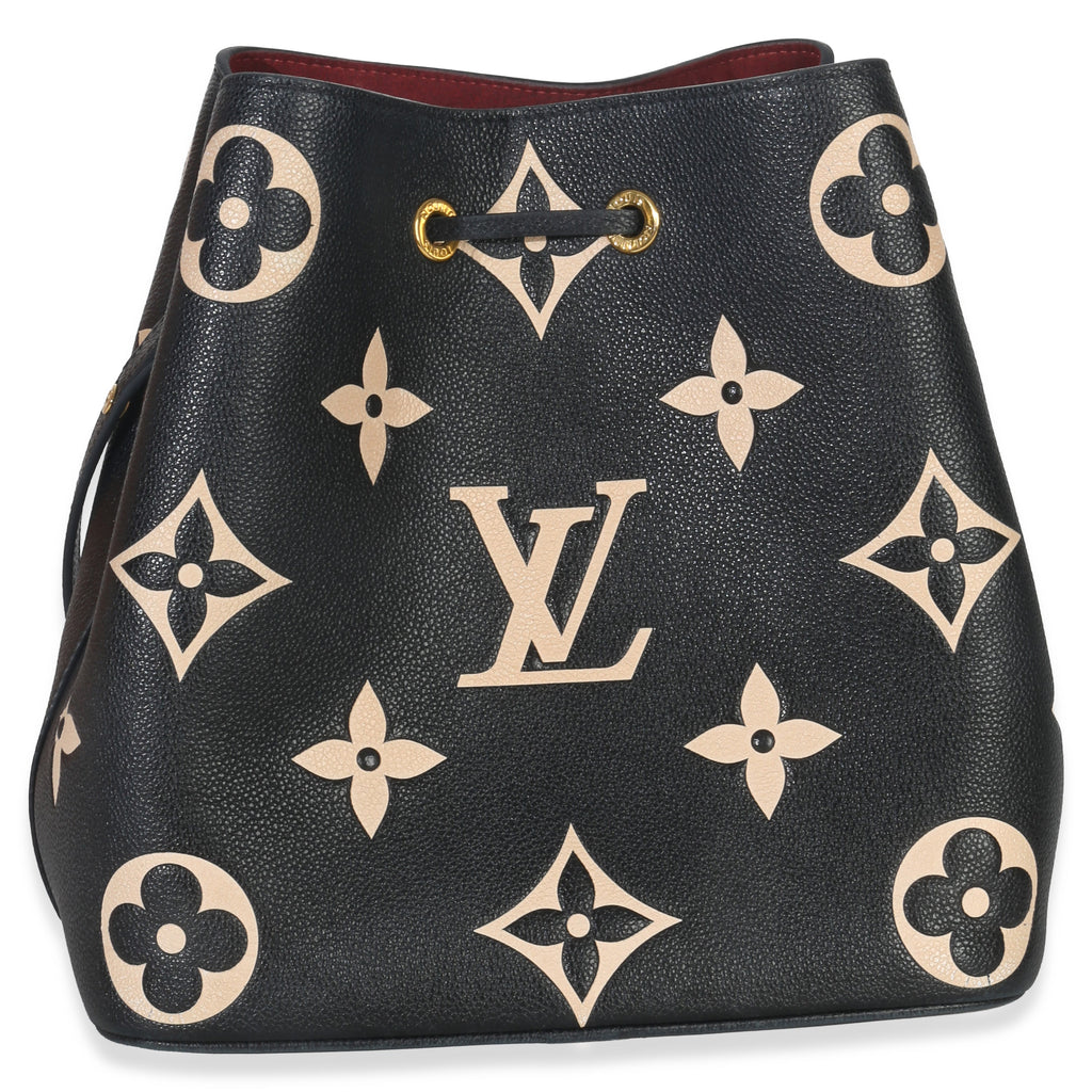 Louis Vuitton Black Beige Giant Monogram Empreinte NeoNoe MM