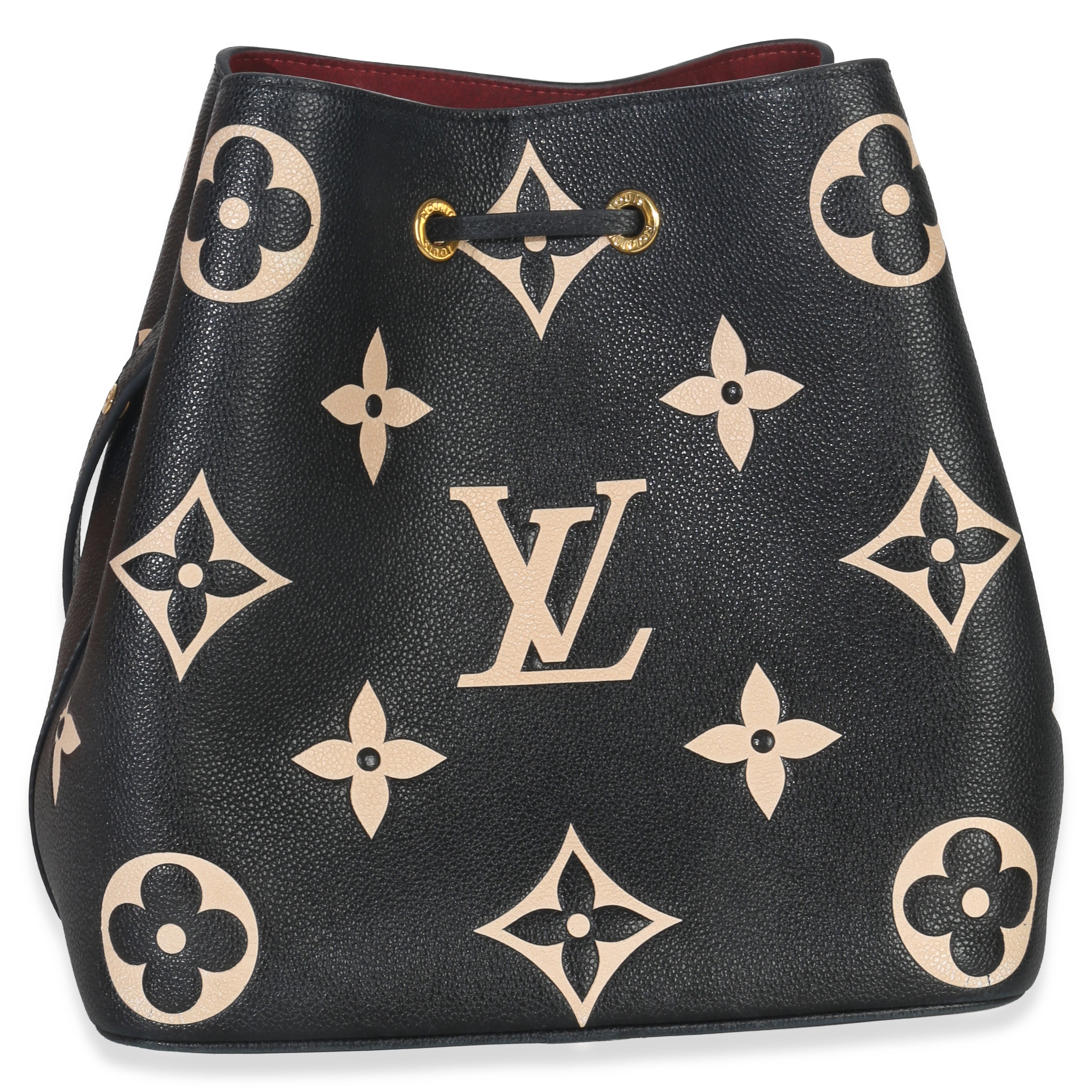 Louis Vuitton Black Beige Giant Monogram Empreinte NeoNoe MM