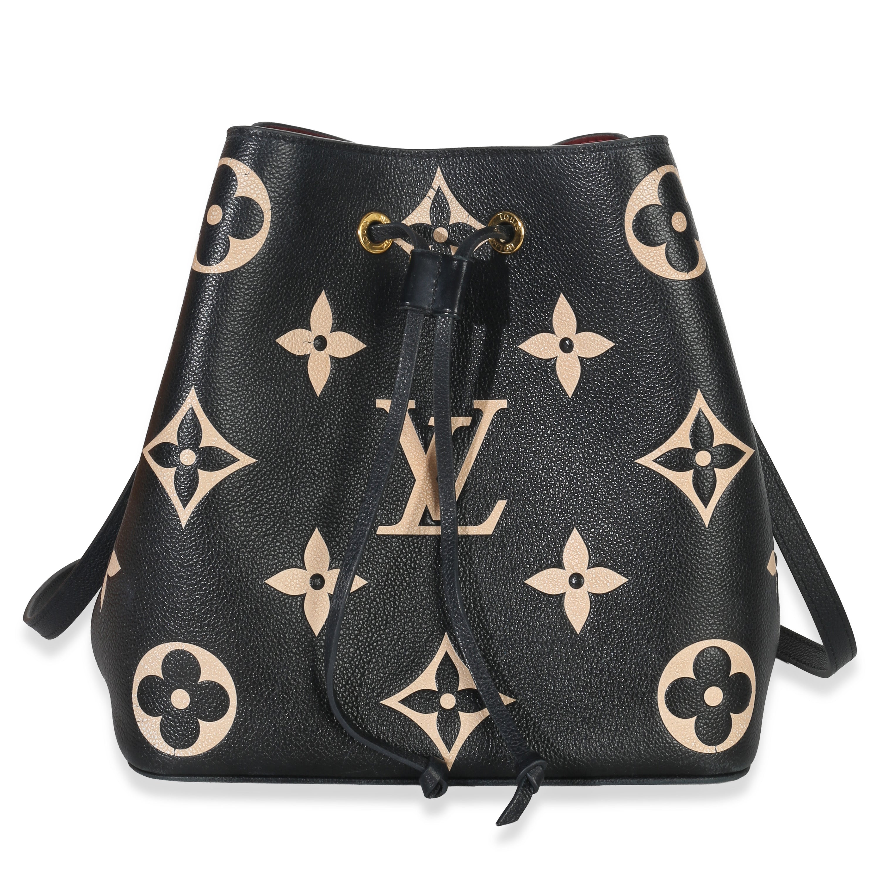 Louis Vuitton Black Beige Giant Monogram Empreinte NeoNoe MM