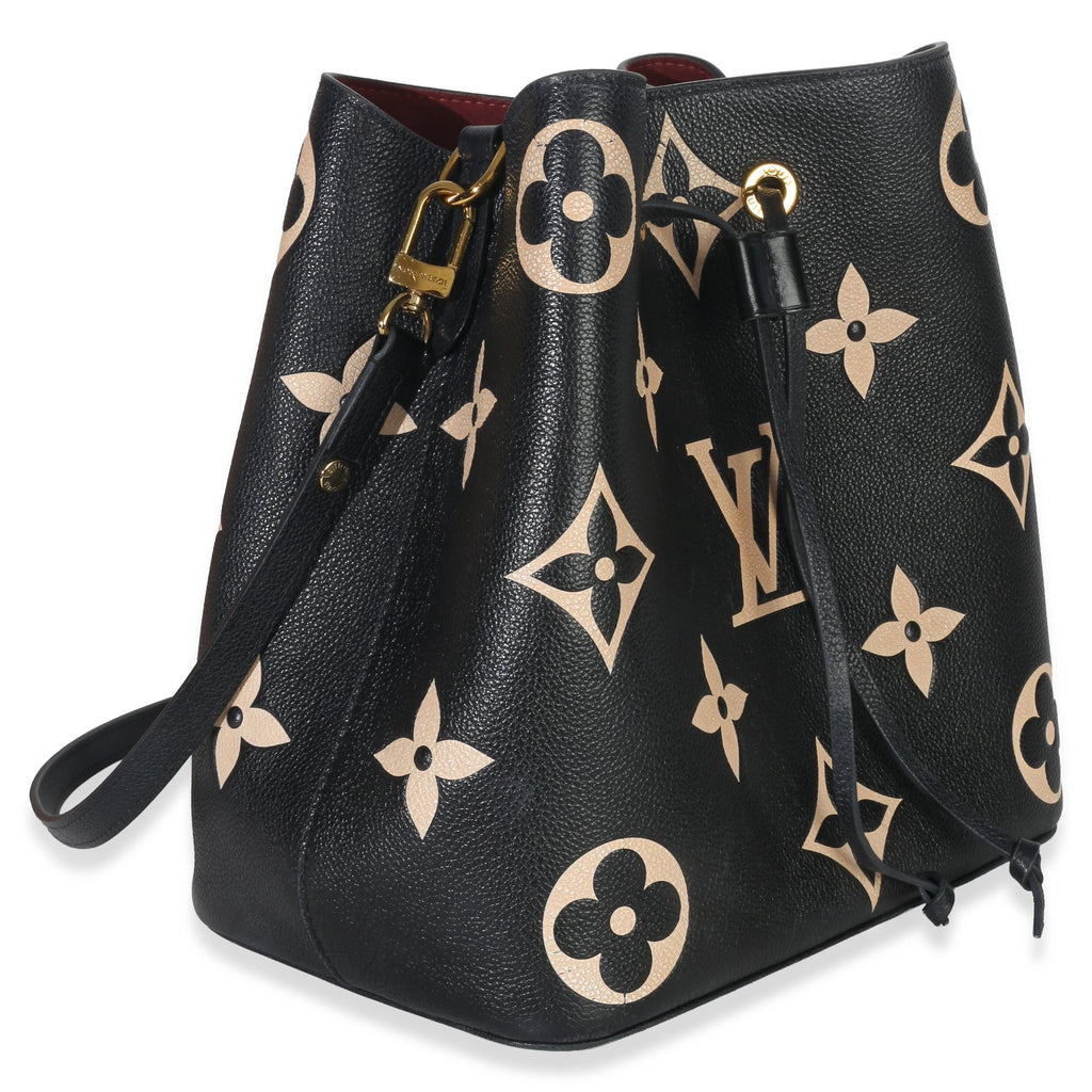 Louis Vuitton Black Beige Giant Monogram Empreinte NeoNoe MM