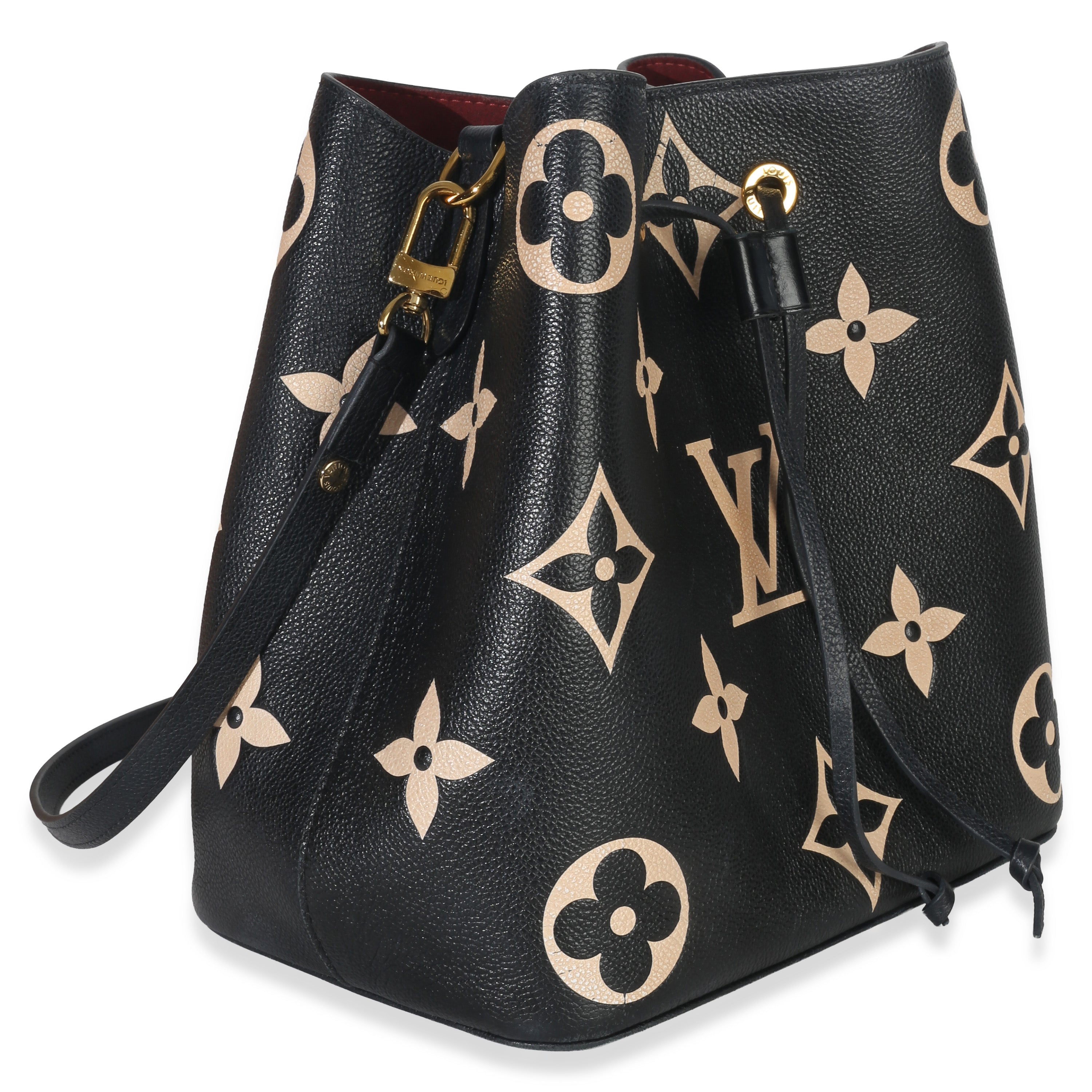 Louis Vuitton Black Beige Giant Monogram Empreinte NeoNoe MM