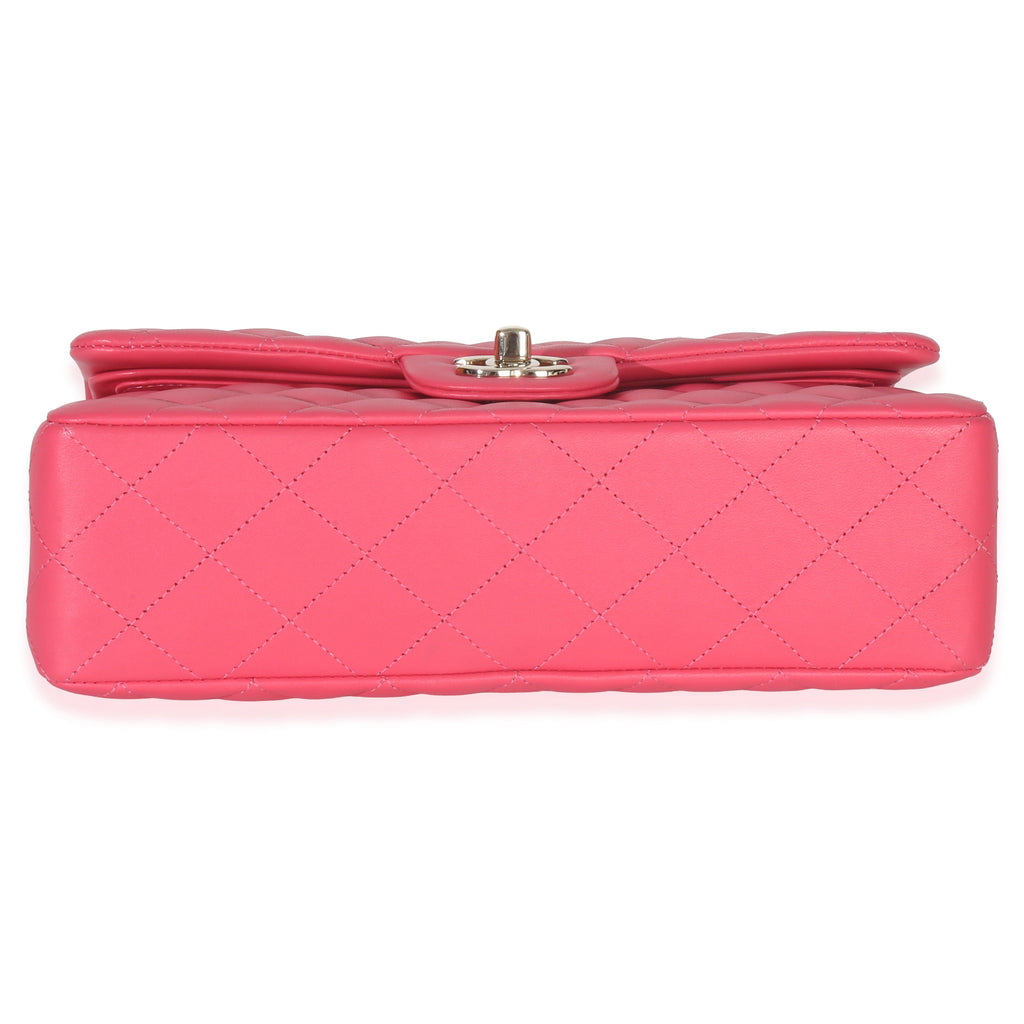 Chanel Pink Quilted Lambskin Small Classic Double Flap Bag