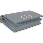 Christian Dior Blue Grained Calfskin 30 Montaigne 2-in-1 Pouch