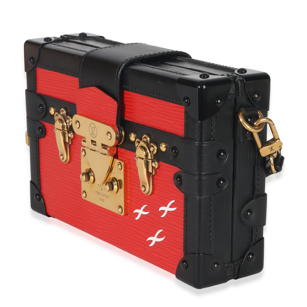 Louis Vuitton Red Black Epi Petite Malle
