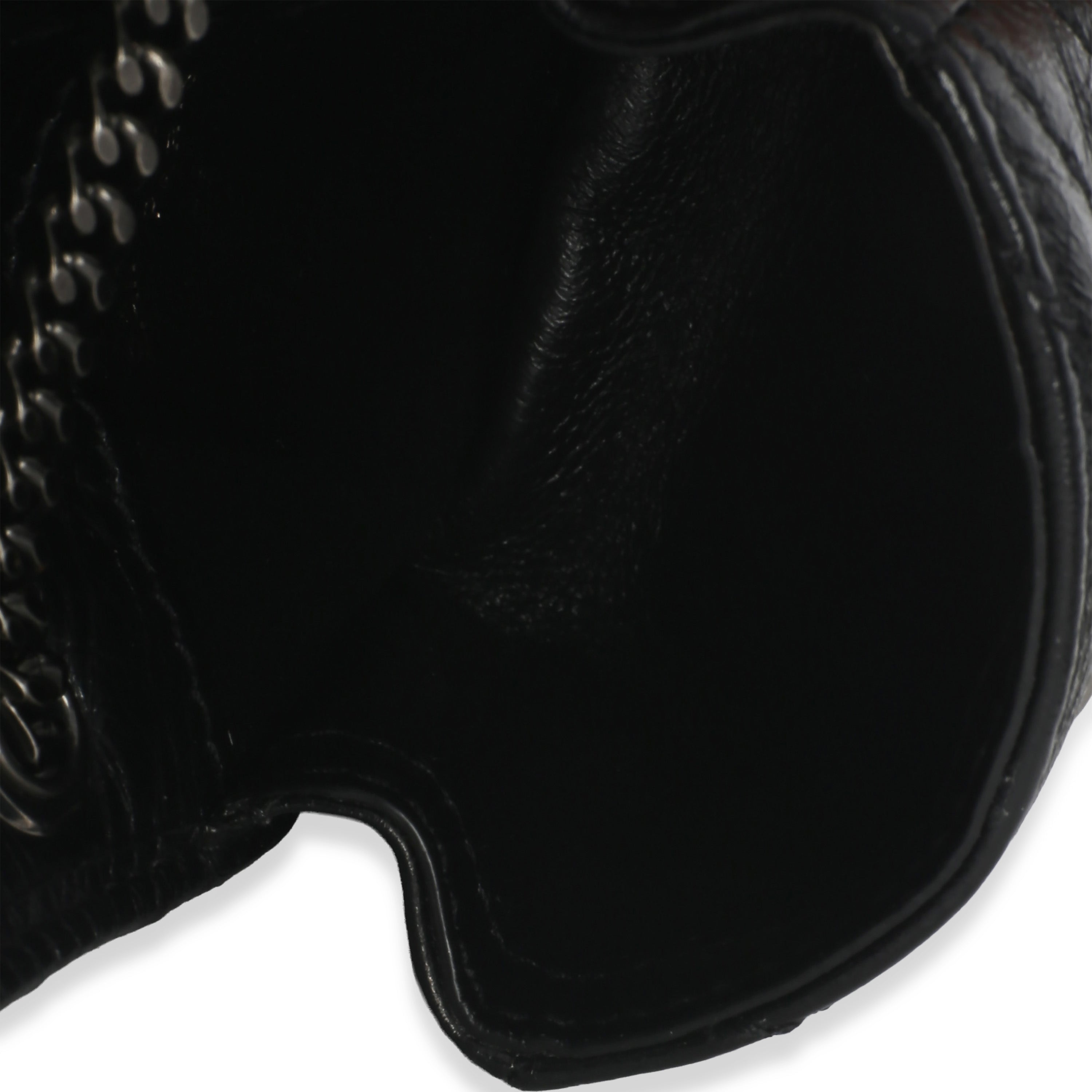 Saint Laurent Black Crinkled Calfskin Matelasse Micro Niki Airpods Case