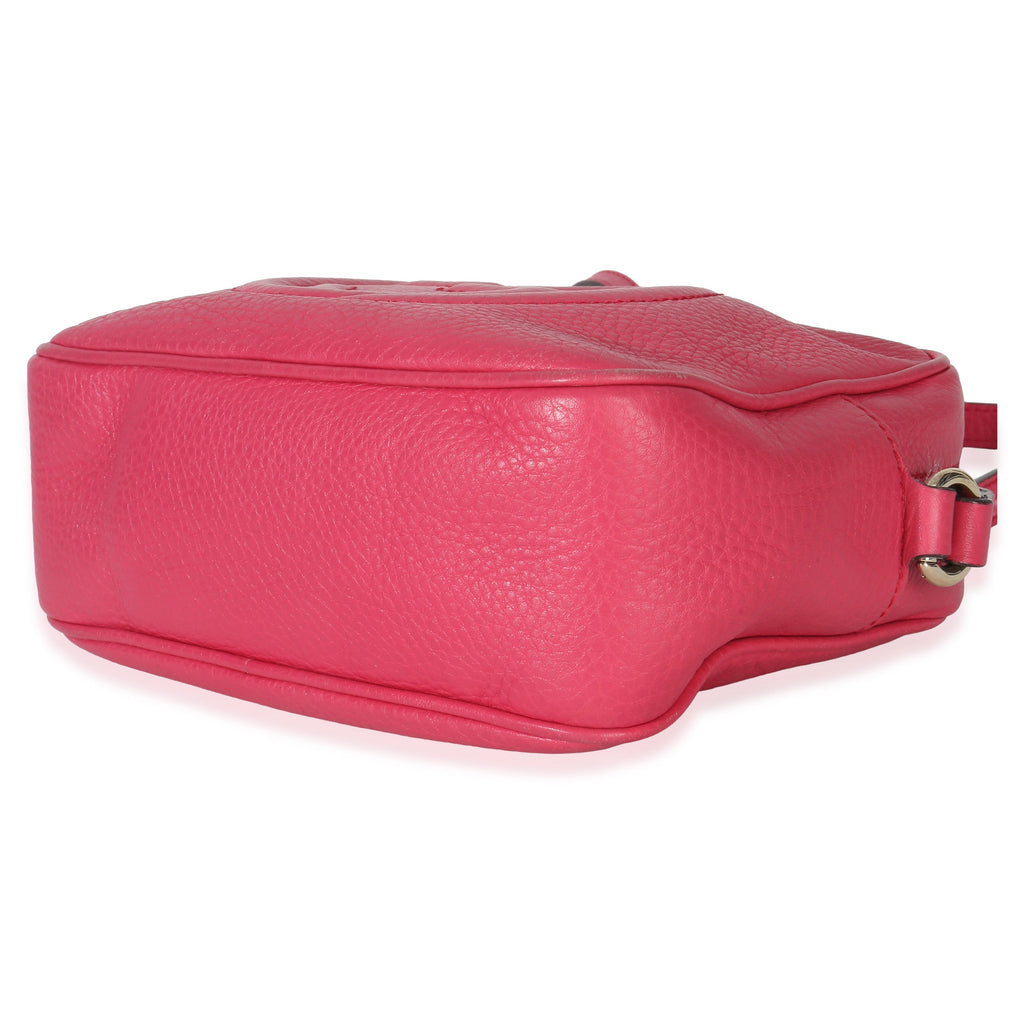 Gucci Pink Pebbled Calfskin Small Soho Disco Crossbody