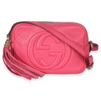 Gucci Pink Pebbled Calfskin Small Soho Disco Crossbody