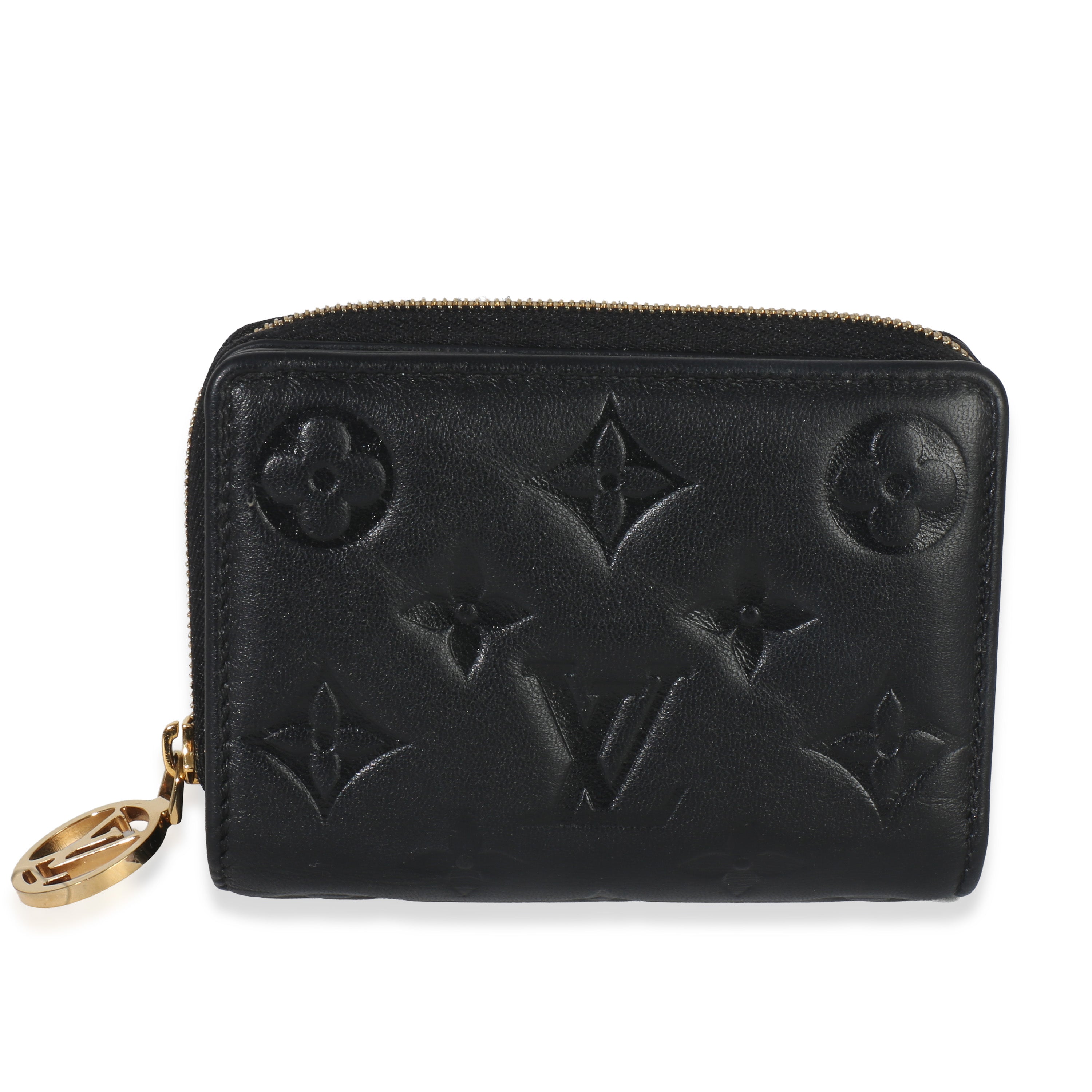 Louis Vuitton Black Monogram Embossed Lambskin Lou Coussin Wallet