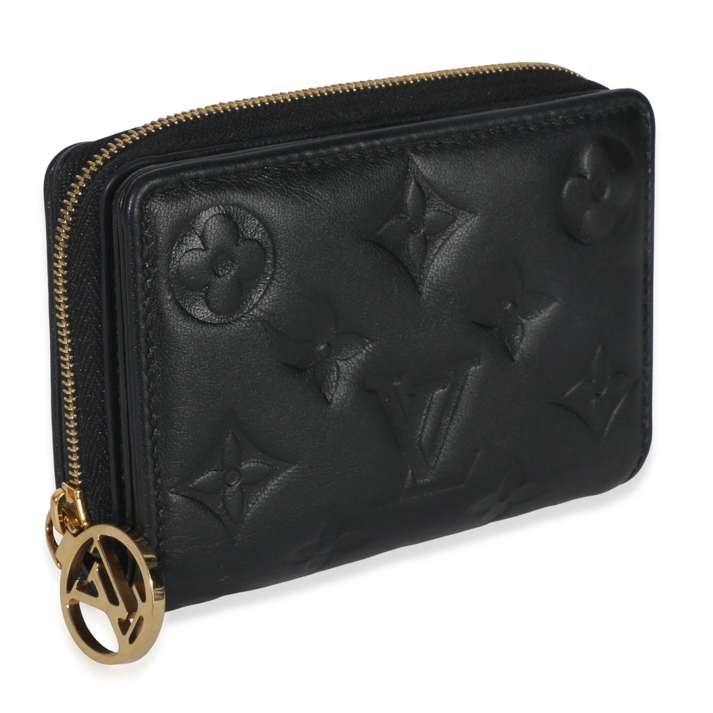 Louis Vuitton Black Monogram Embossed Lambskin Lou Coussin Wallet