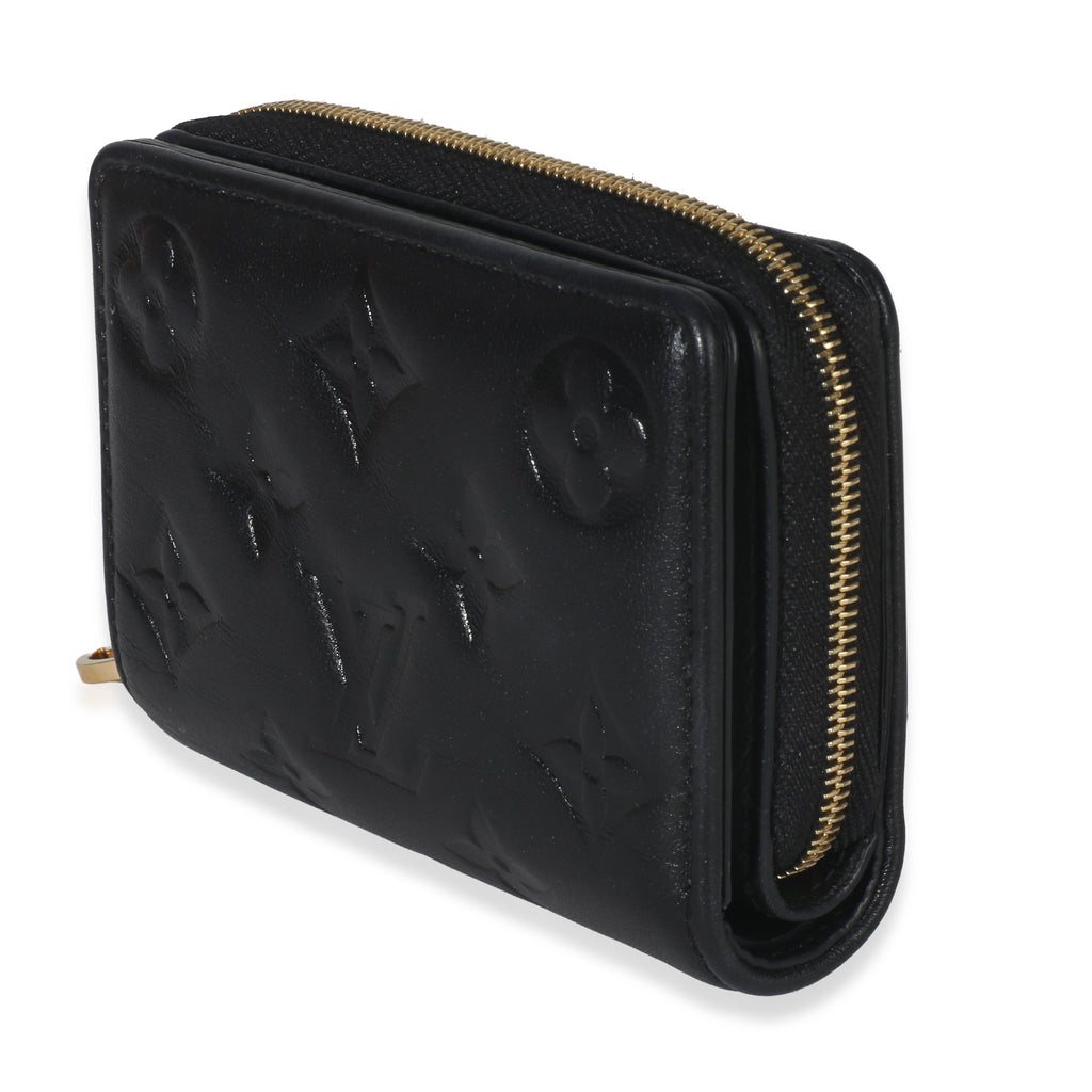 Louis Vuitton Black Monogram Embossed Lambskin Lou Coussin Wallet
