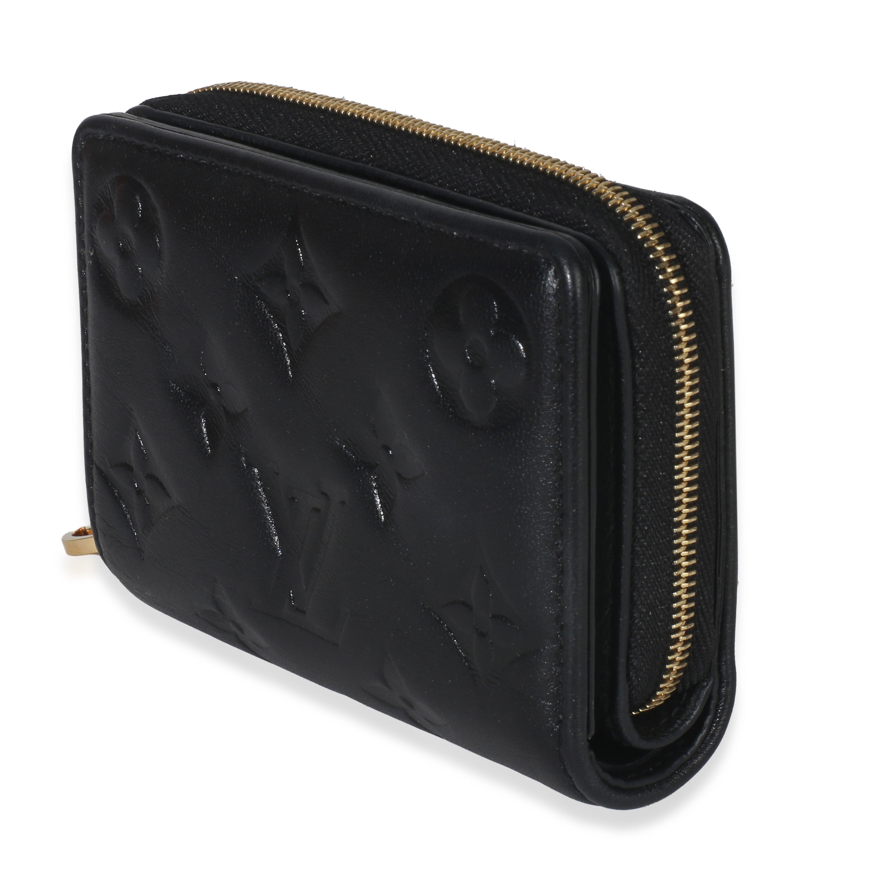 Louis Vuitton Black Monogram Embossed Lambskin Lou Coussin Wallet