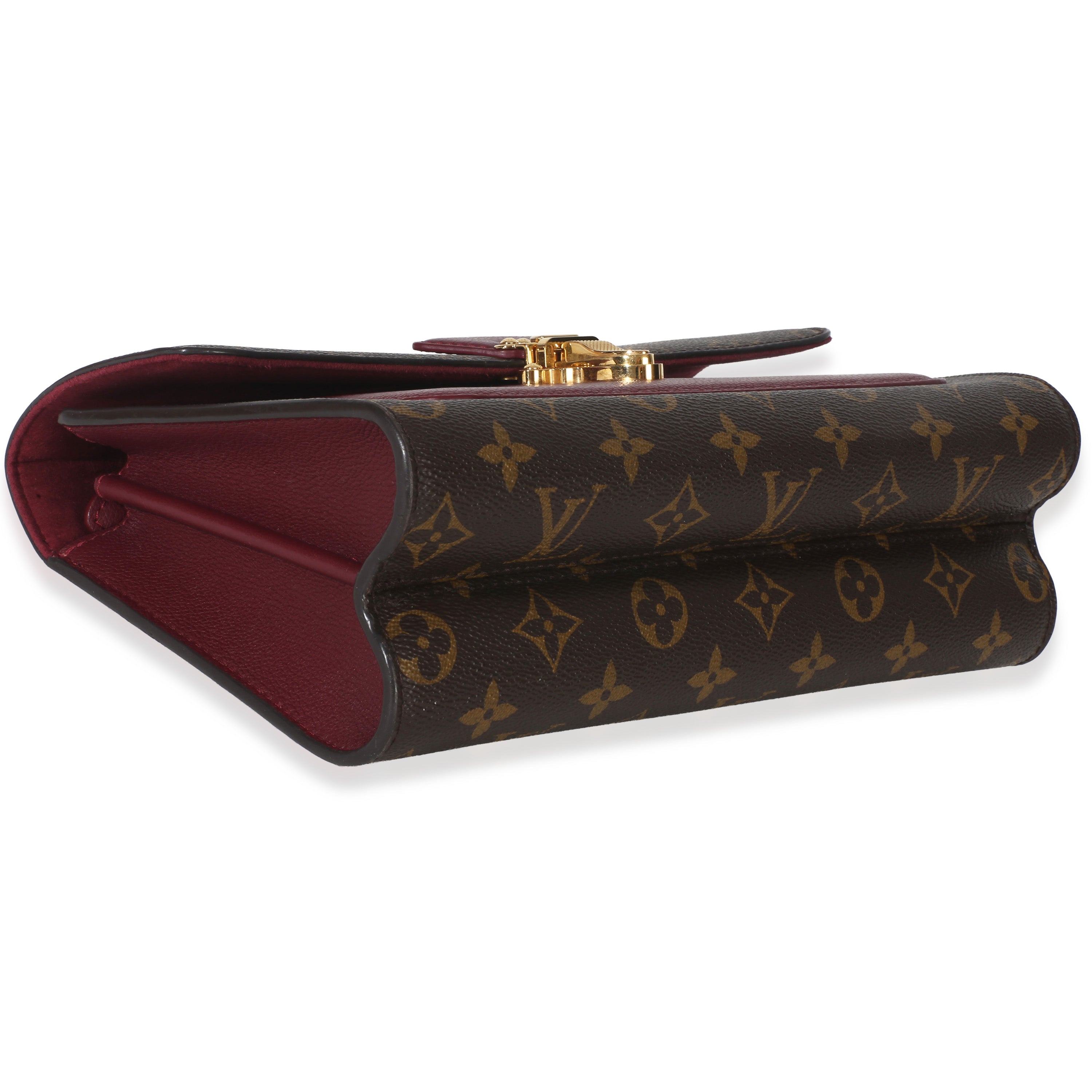 Louis Vuitton Burgundy Brown Monogram Canvas Victoire Chain Bag