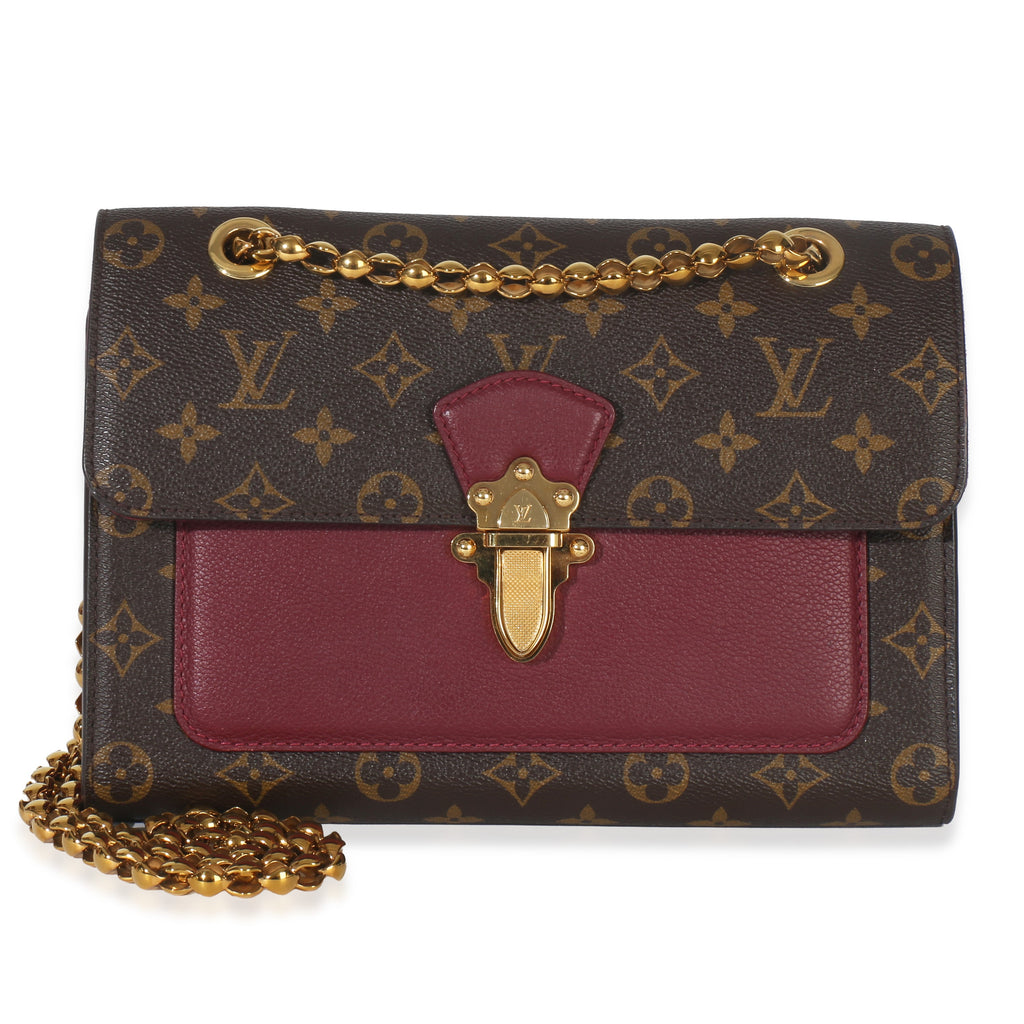 Louis Vuitton Burgundy Brown Monogram Canvas Victoire Chain Bag