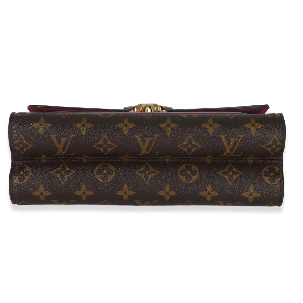 Louis Vuitton Burgundy Brown Monogram Canvas Victoire Chain Bag