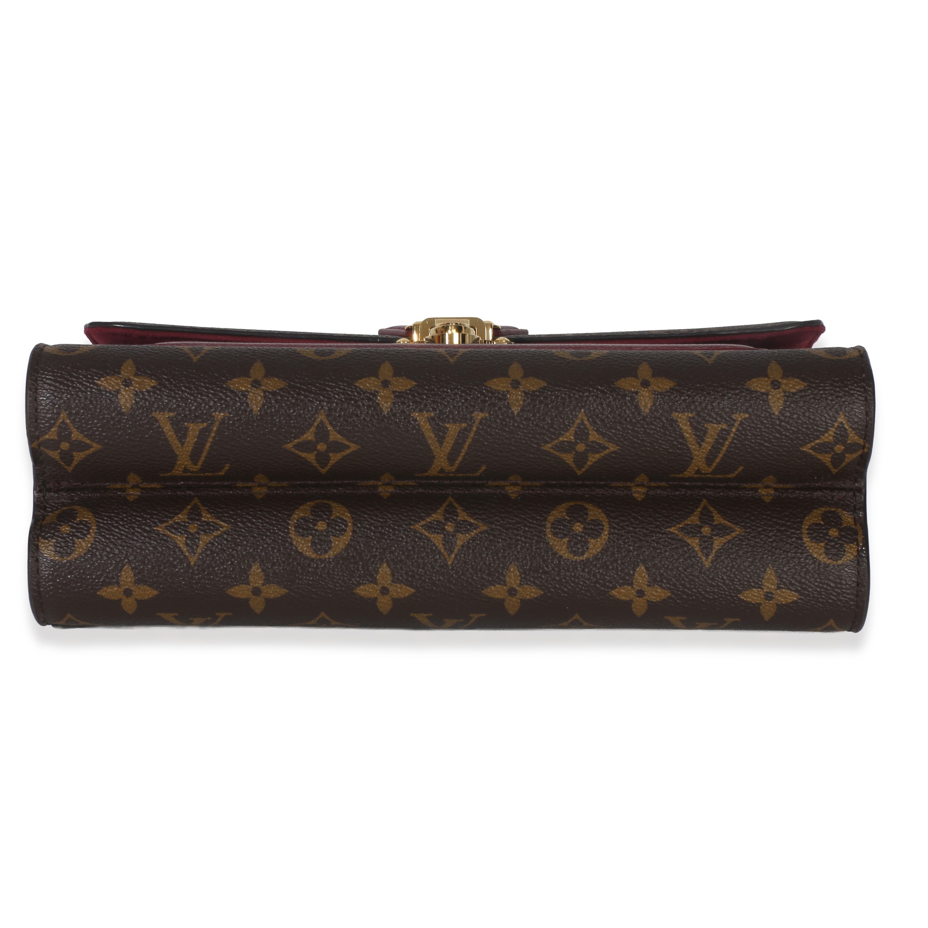 Louis Vuitton Burgundy Brown Monogram Canvas Victoire Chain Bag
