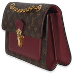 Louis Vuitton Burgundy Brown Monogram Canvas Victoire Chain Bag