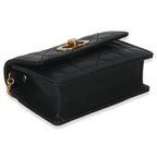 Christian Dior Black Macrocannage Calfskin Micro Miss Caro Chain Bag