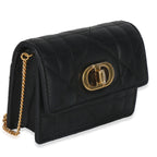 Christian Dior Black Macrocannage Calfskin Micro Miss Caro Chain Bag