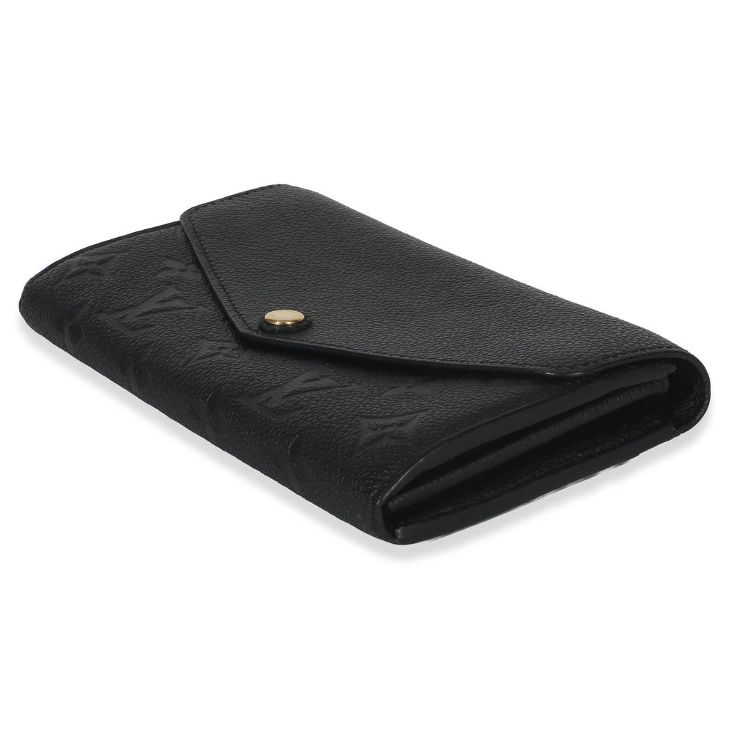 Louis Vuitton Black Empreinte Sarah Wallet