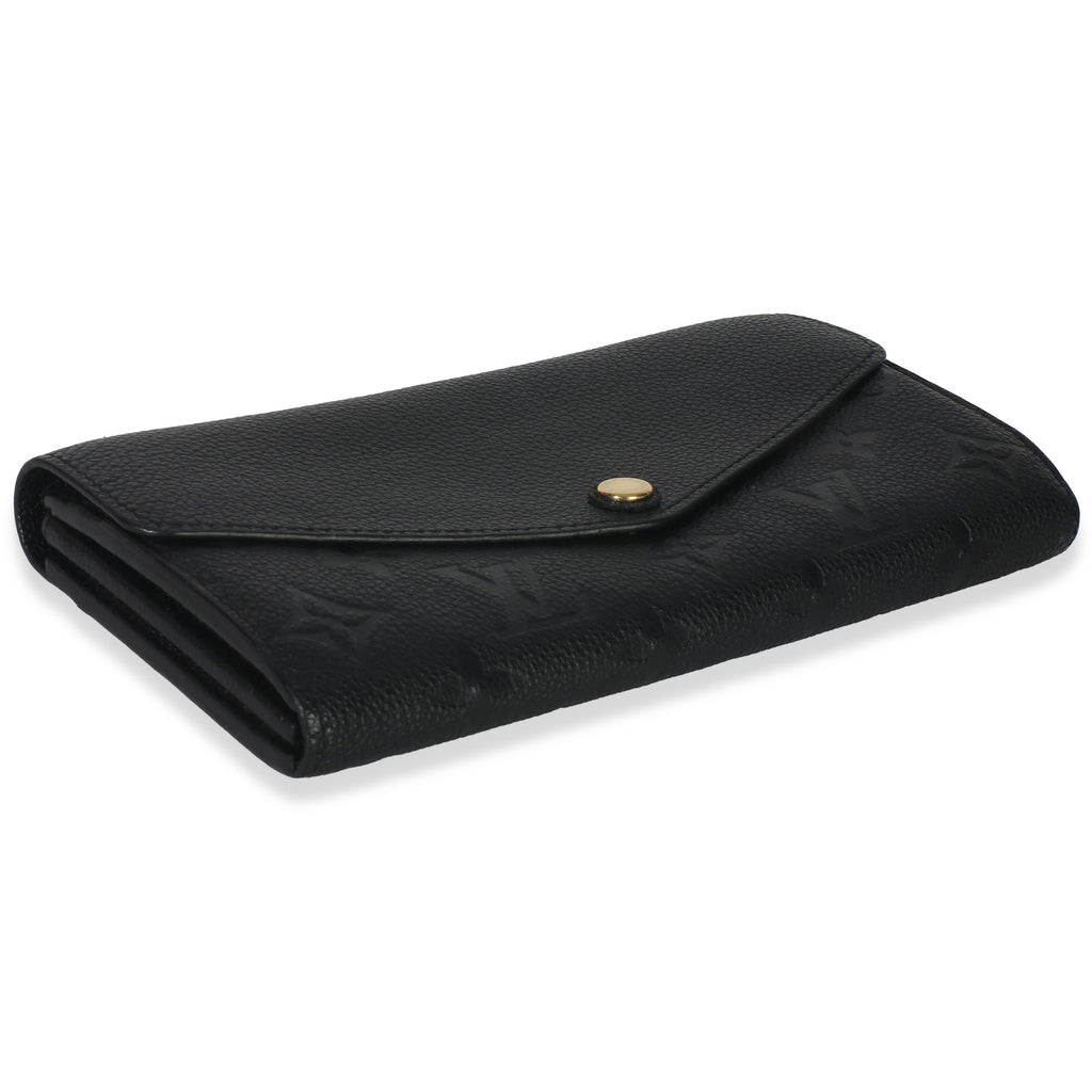Louis Vuitton Black Empreinte Sarah Wallet