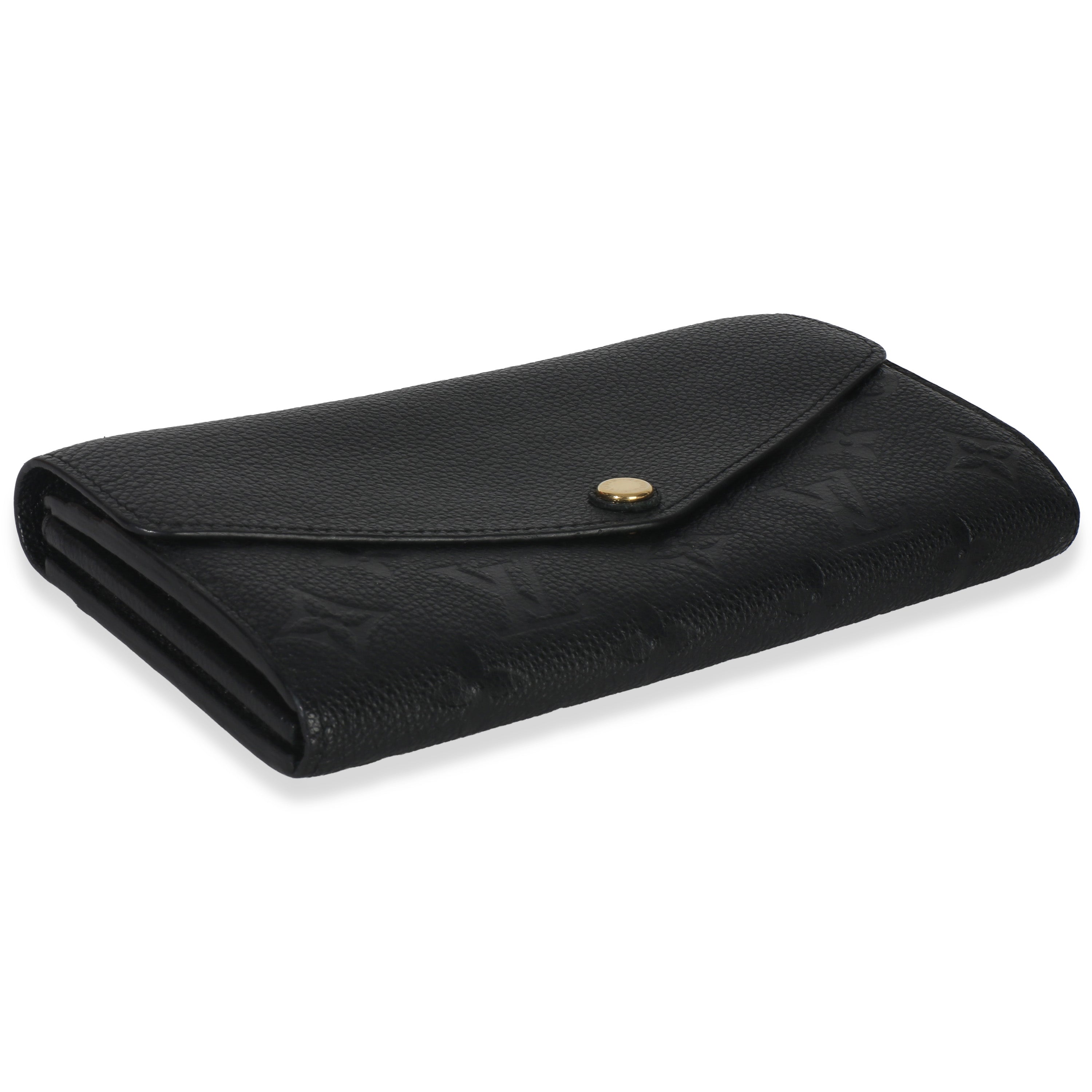 Louis Vuitton Black Empreinte Sarah Wallet