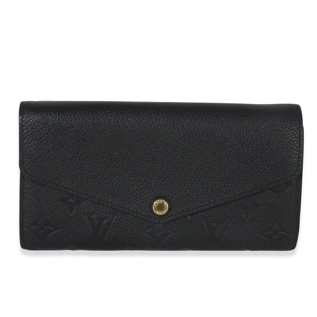 Louis Vuitton Black Empreinte Sarah Wallet