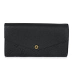 Louis Vuitton Black Empreinte Sarah Wallet