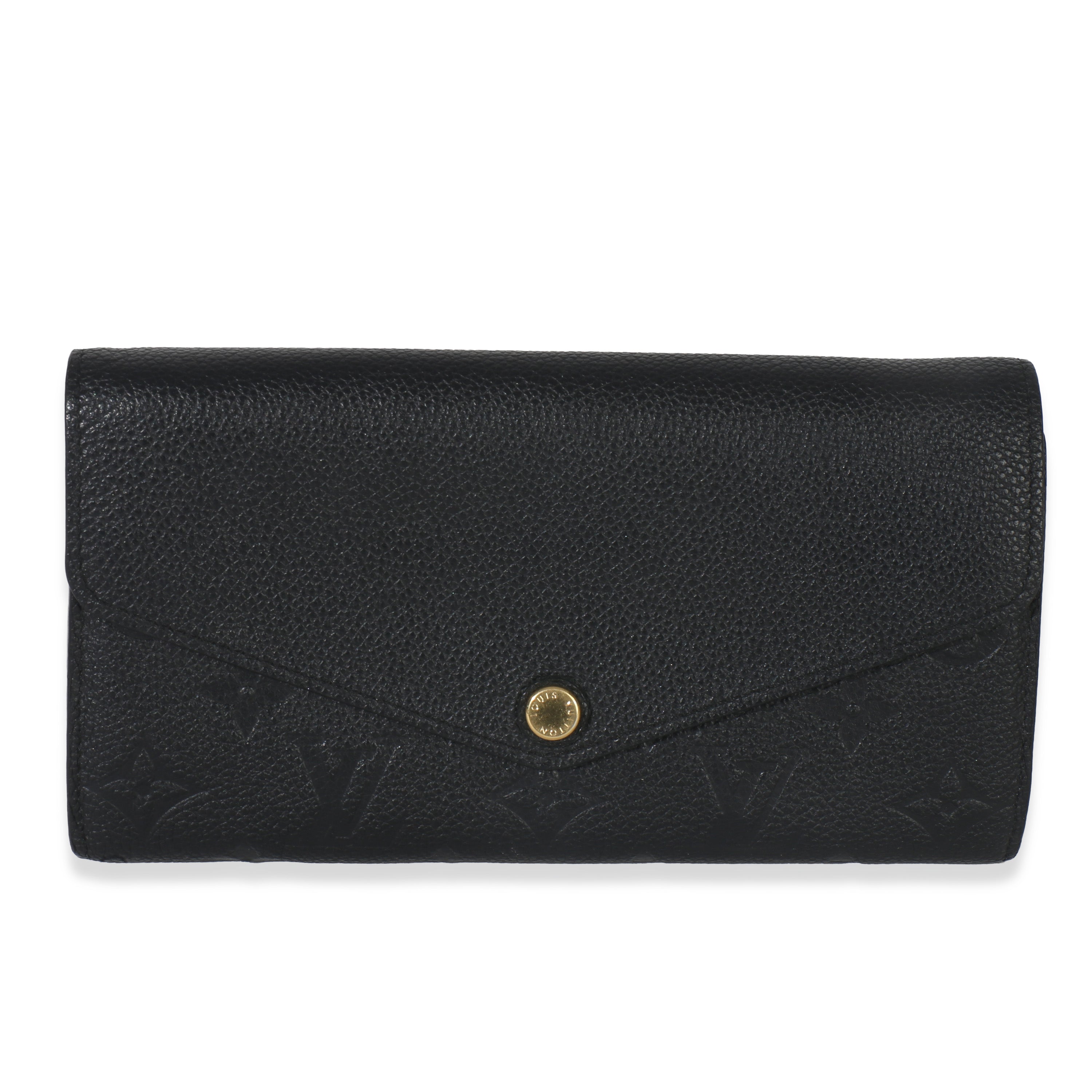 Louis Vuitton Black Empreinte Sarah Wallet