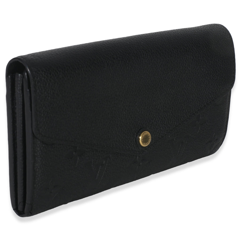 Louis Vuitton Black Empreinte Sarah Wallet
