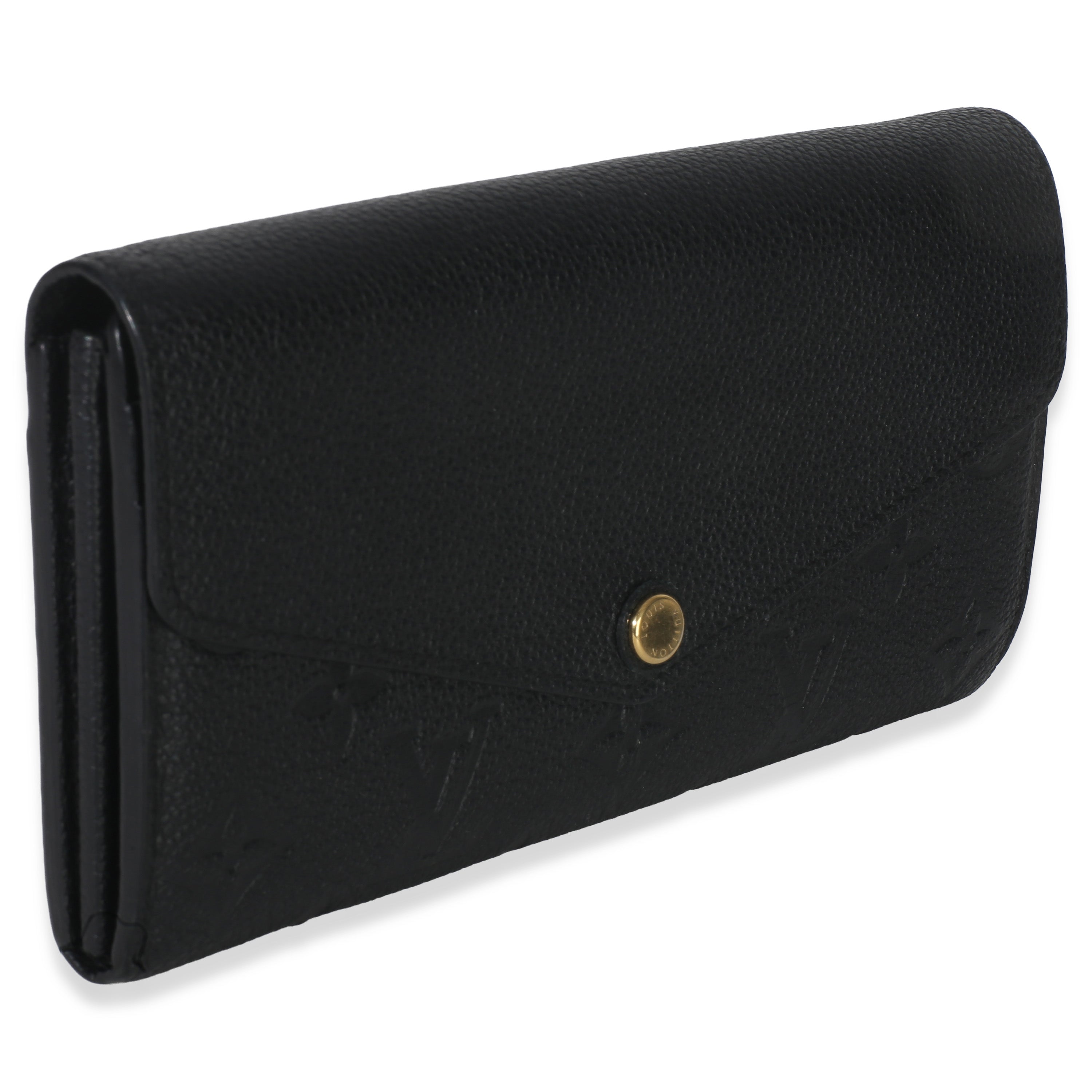 Louis Vuitton Black Empreinte Sarah Wallet