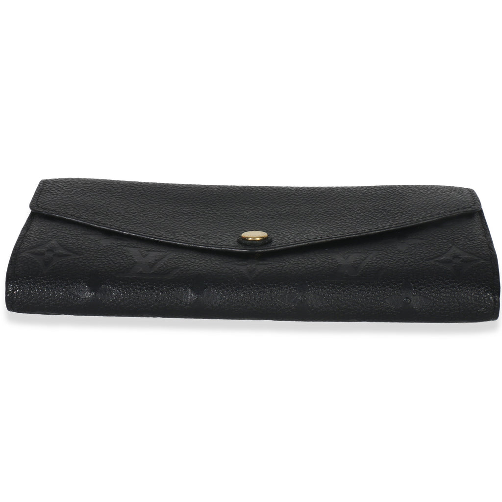 Louis Vuitton Black Empreinte Sarah Wallet