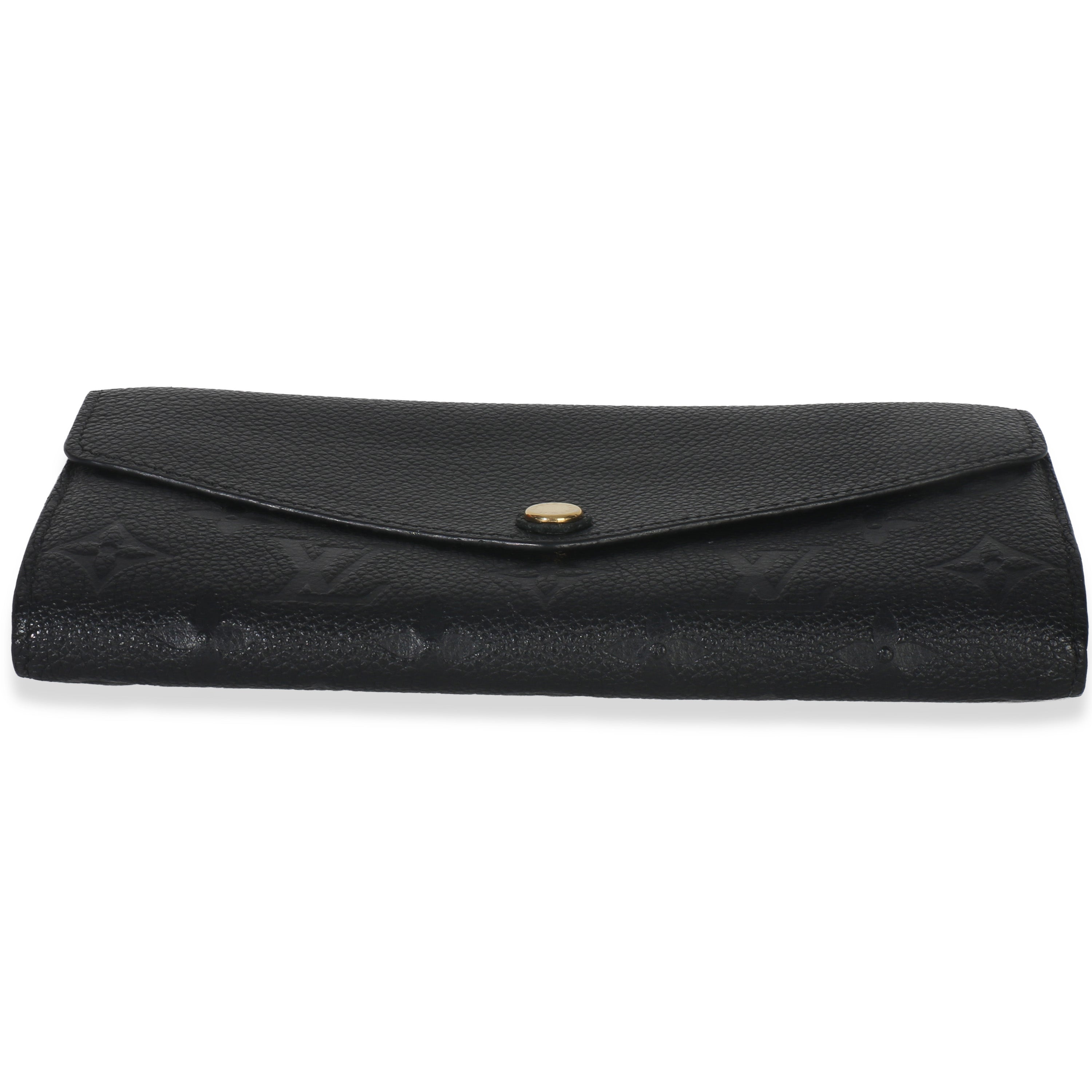 Louis Vuitton Black Empreinte Sarah Wallet
