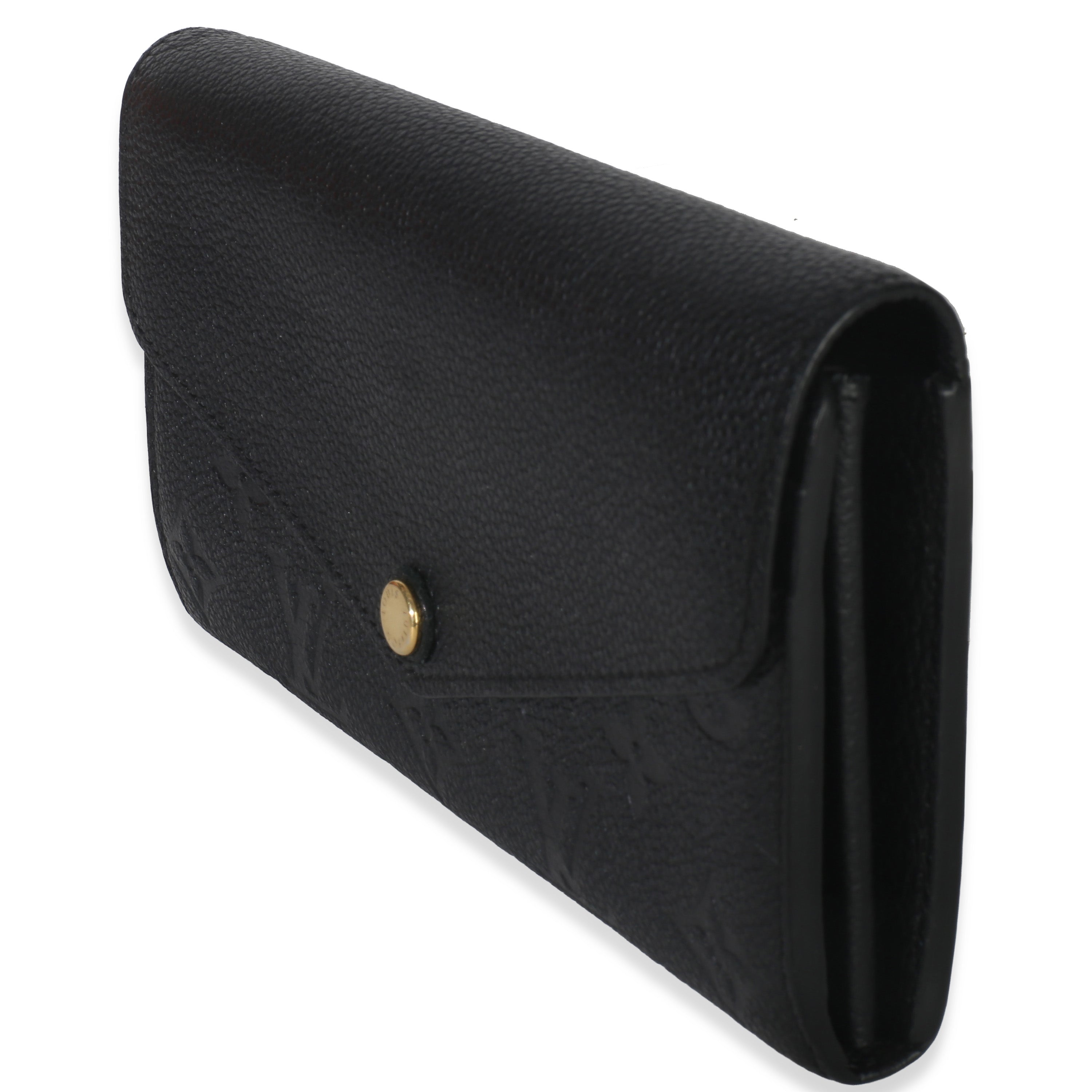 Louis Vuitton Black Empreinte Sarah Wallet